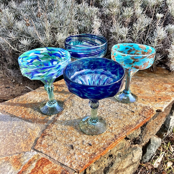 Painted Margarita Glasses Etsy