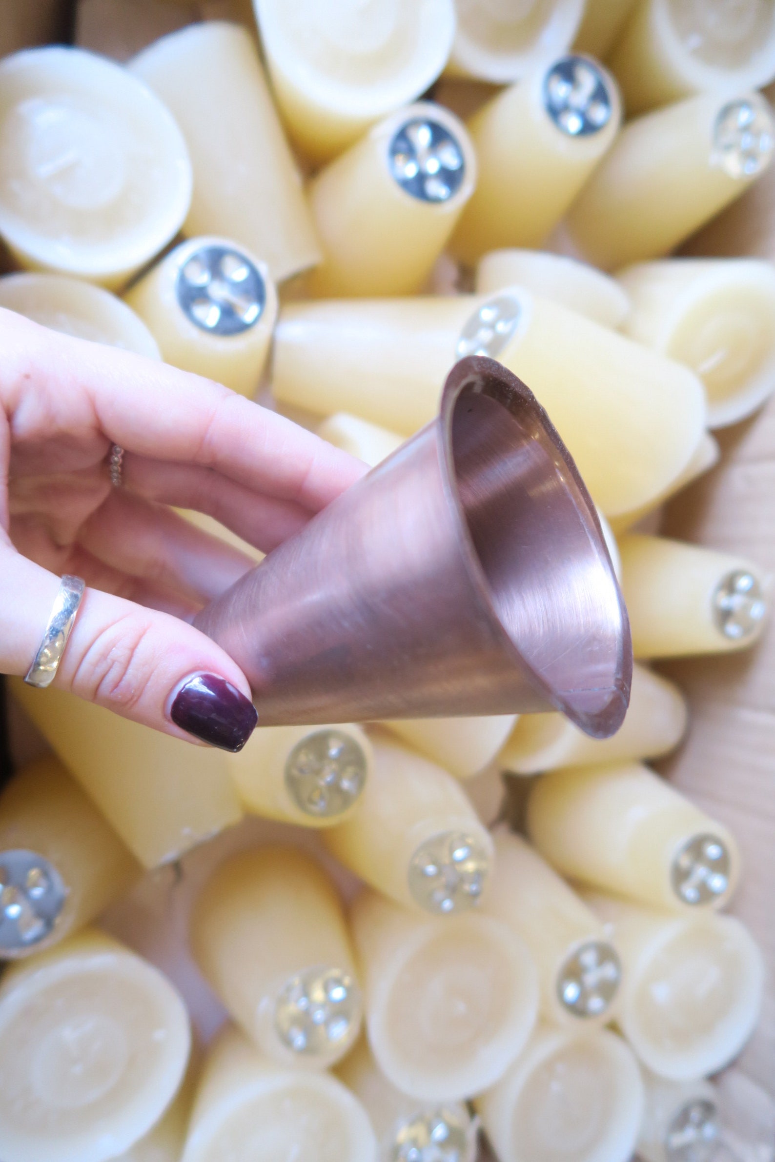 6 Sugar Mold Candle Holder Tin Cups Etsy