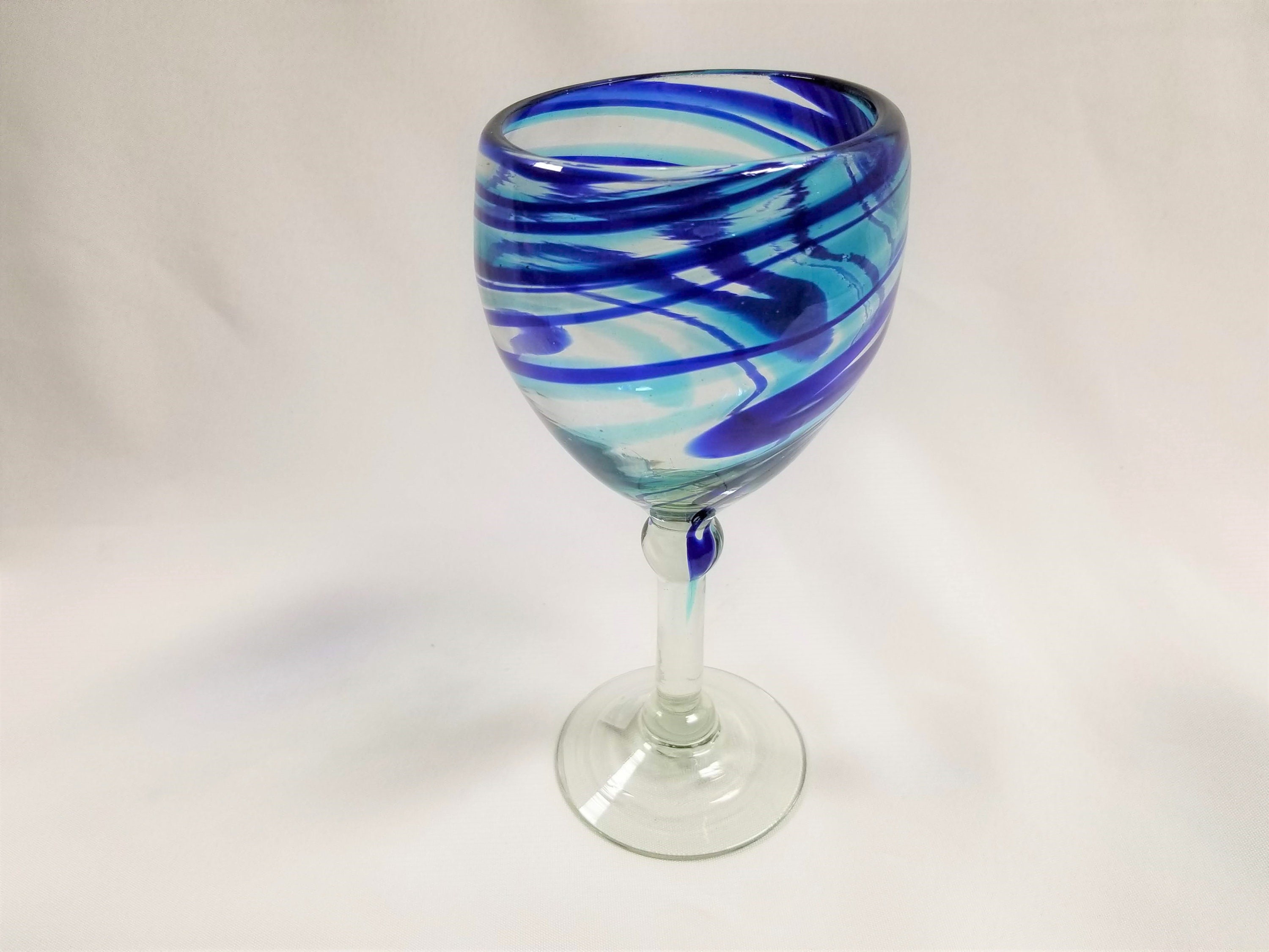 Stunning Iridescent Stemless Wine Glass - Pink Iris Tinted Goblet For Special Occasions