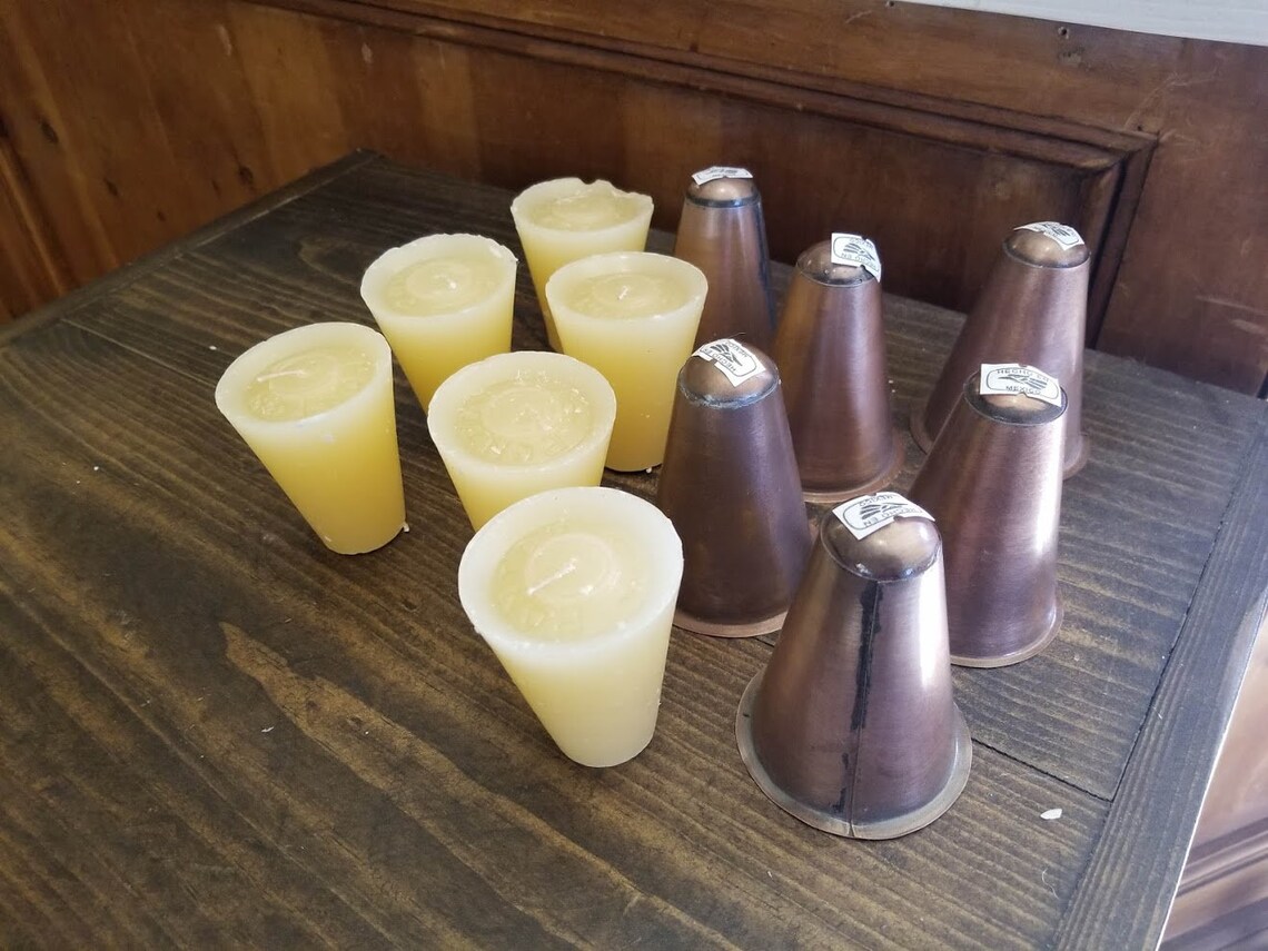 18 Sugar Mold Candles and Tin Cups Etsy