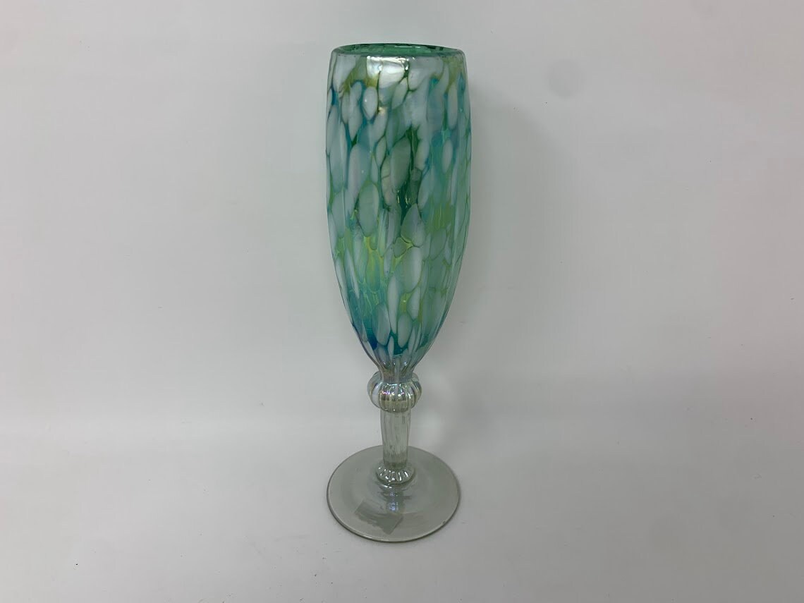 手吹きシャンパングラス 1 個 - エーゲ海グリーン - Etsy 日本