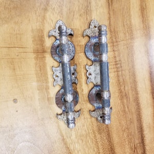 2 Iron Decorative Bar Handles Fluer De Lis