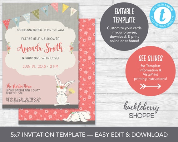 vistaprint baby girl shower invitations