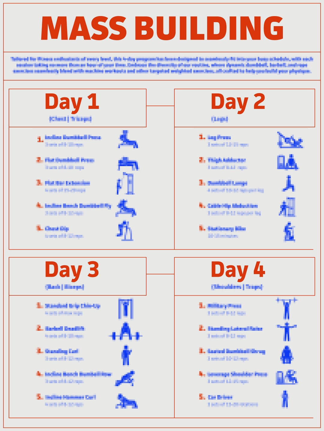 Mass Building Planner Build Muscle &amp; Lose Fat, Compound Exercises ...