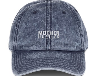 Mother Hustler Cap Baseball Mom Cap, Distressed Hat, Mom Life Hat