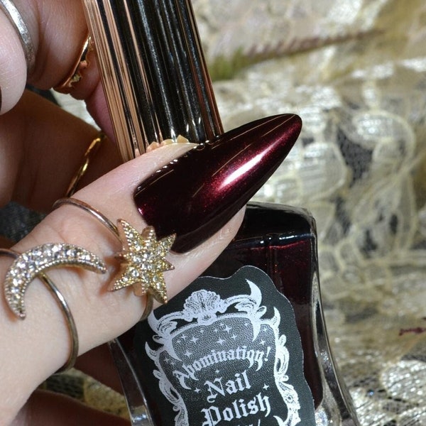 Blood Magic Nail Polish - Blackened Red Metallic