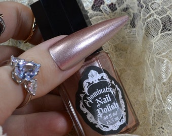 Immortality Nail Polish - Pale Rose Gold Metallic