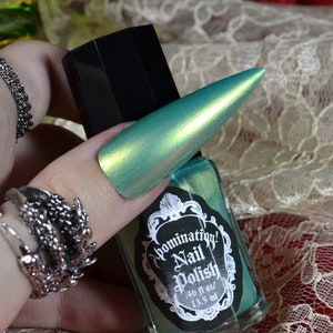 Jade Dragon Nail Polish - Light Green With Gold Duochrome Shimmer