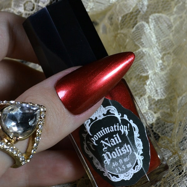 Cranberry Frost Nail Polish - Red Metallic