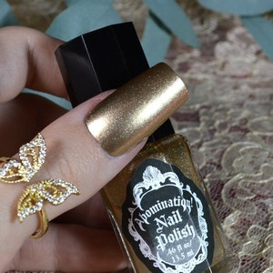 Candlelight Nail Polish - Champagne Gold Chrome Metallic