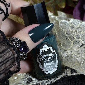Watermint Nail Polish - Dark Bluish Forest Green