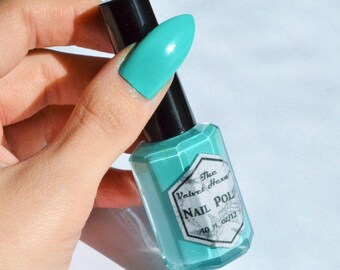 Aqua Blue Nails Etsy