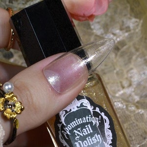 Esmalte de uñas Blondie - Brillo fino dorado blanco