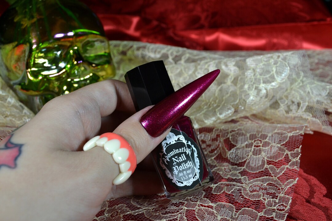 Treat Nail Polish Dark Pink Glitter Jelly Etsy