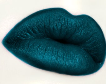 1920 Satin Liquid Lipstick - Dark Teal Green