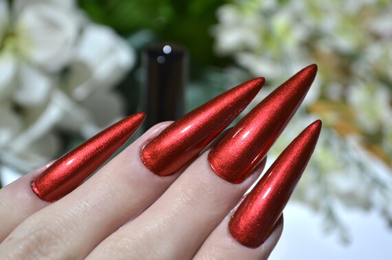 Frost Nail Polish Metallic Red - Denmark