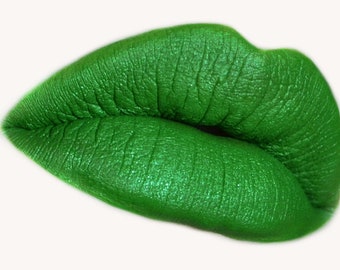 ngem SuD Satin Liquid Lipstick - Medium Lime Green - Abomination Pout Plasma