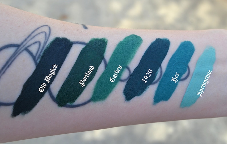 Portland Satin Liquid Lipstick Deep Emerald Green image 3