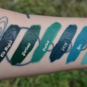 Portland Satin Liquid Lipstick Deep Emerald Green image 2