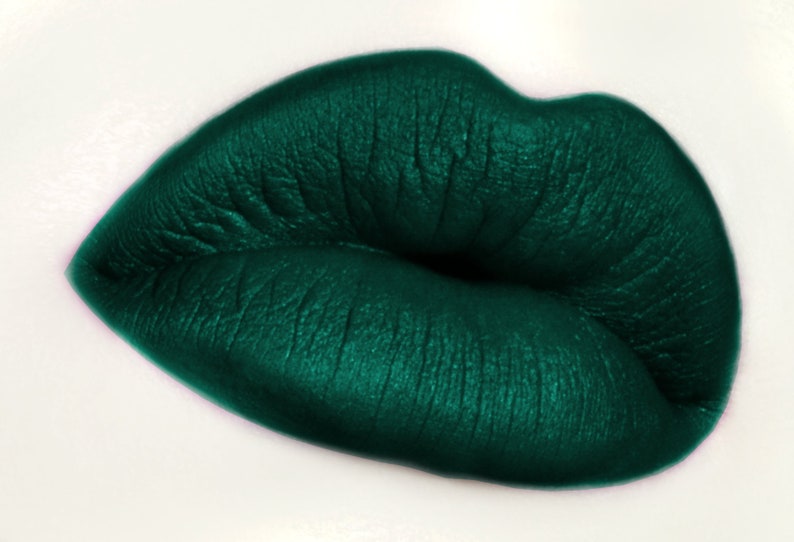 Portland Satin Liquid Lipstick Deep Emerald Green image 1