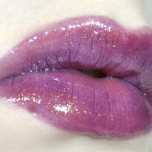 Enchanted Evening Lip Gloss - Dark Purple With Gold Glitter