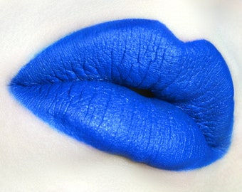 Synth Satin Liquid Lipstick - Bright Electric Blue