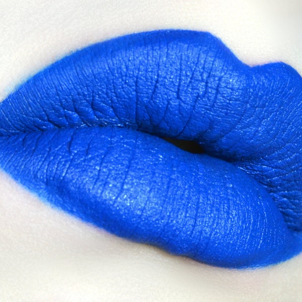 Synth Satin Liquid Lipstick - Bright Electric Blue