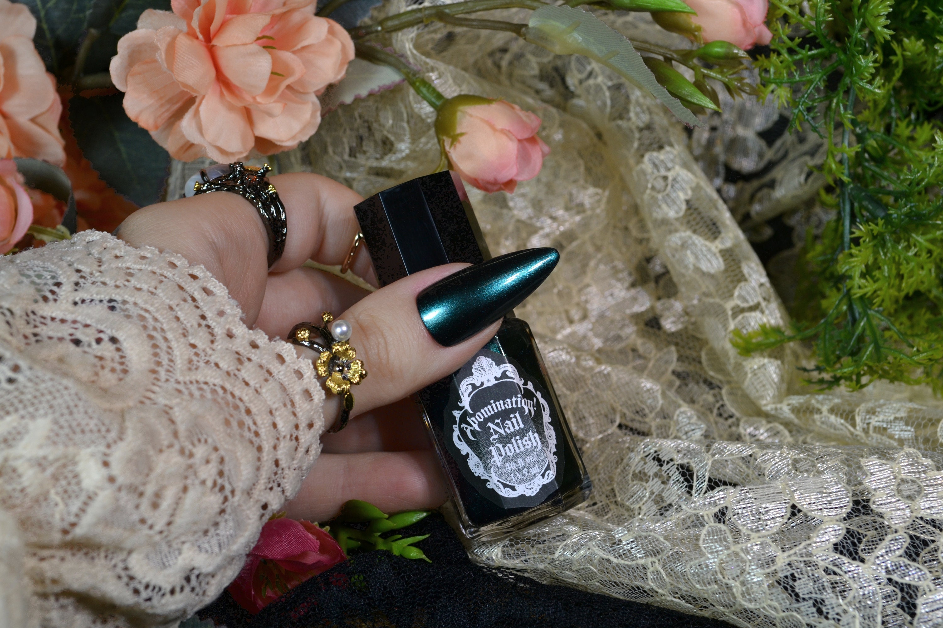 Pelagic Tunicate Nail Polish - Dark Teal Metallic