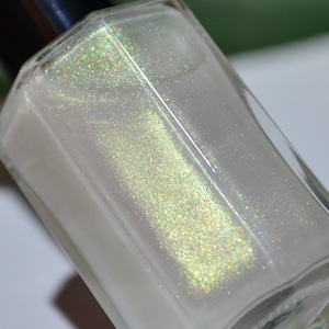 Juniper Frost Nail Polish - Emerald Green Iridescent Top Coat