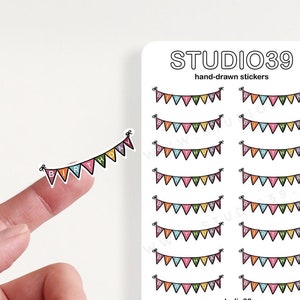 Feuille d'autocollants pour bannière d'anniversaire, Autocollants pour agenda, Stickers anniversaire mignon, Stickers rappel d'anniversaire, Stickers calendrier, Étiquettes d'anniversaire