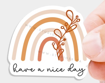 Have a Nice Day Sticker Flake, Word Stickers, Words Sticker, Illustration Sticker, Letters Sticker, Waterproof Stickers, Decoration Stickers