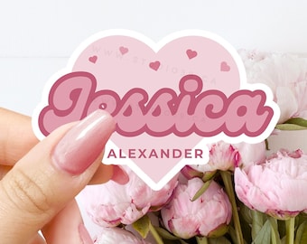 Custom Name Vinyl Stickers: Waterproof Glossy Decals