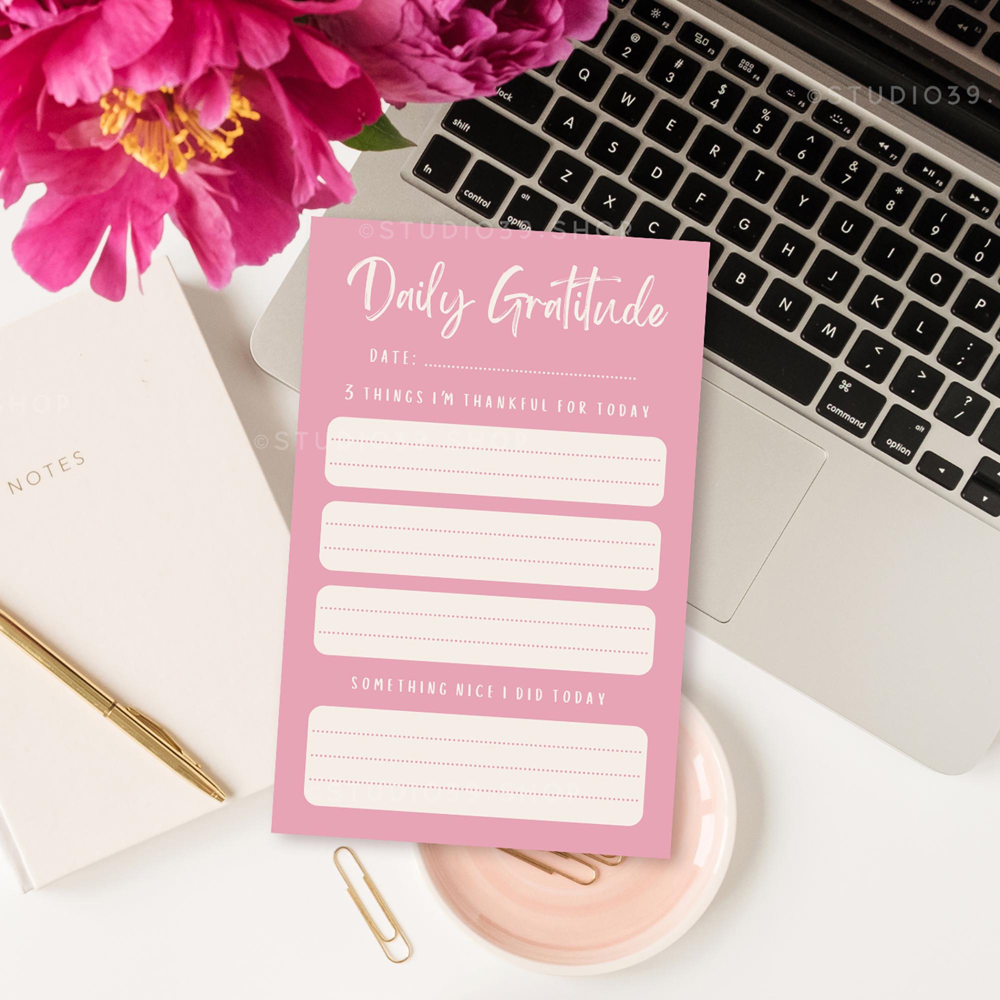 Studio39 | Daily Gratitude Notepad | Thankfulness Journal | Mindfulness Planner | Self-Care Stationery | Christian Prayer | Devotional Notes
