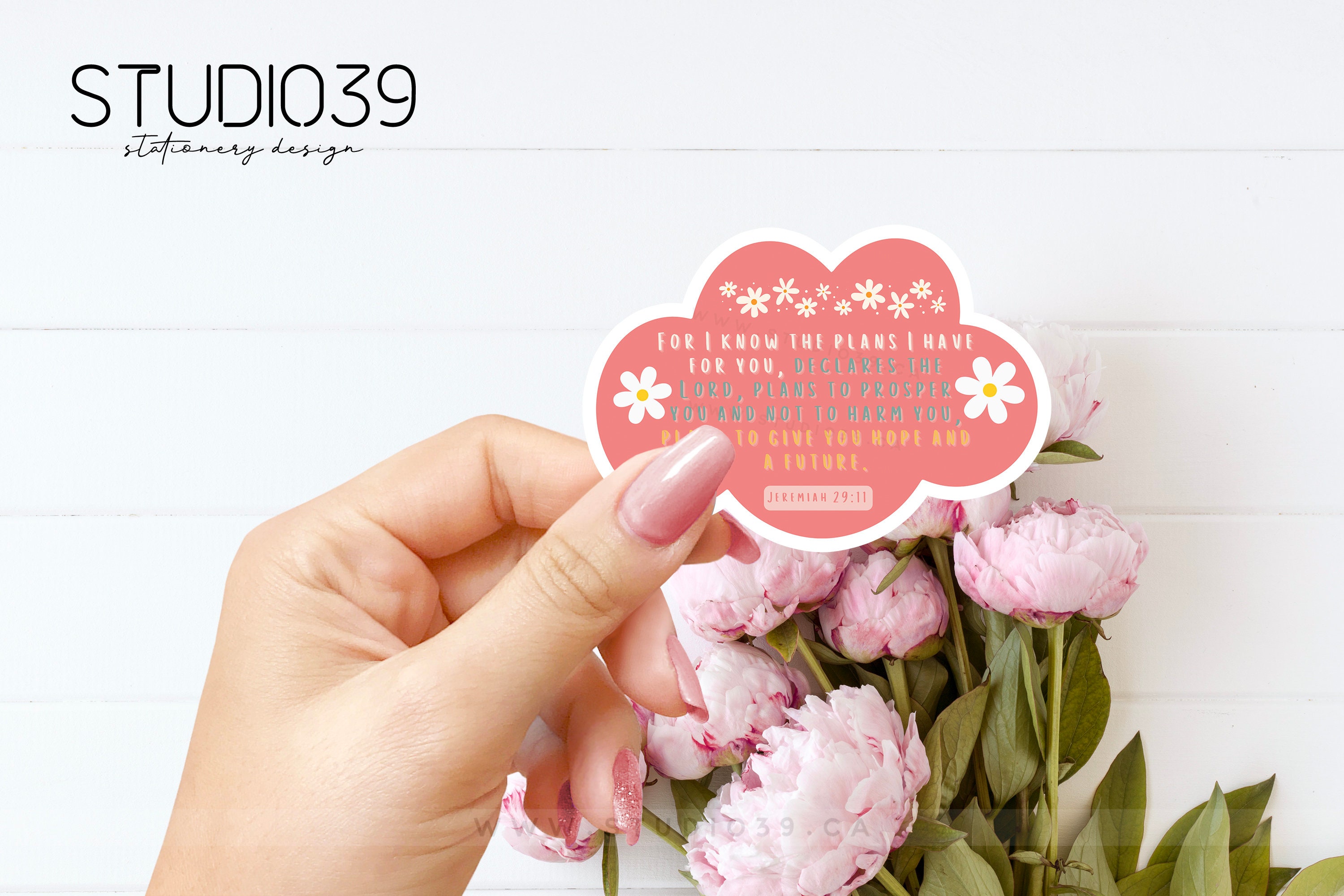 Jeremiah 29:11 Sticker Flake, Christian Stickers, Scripture & Bible ...