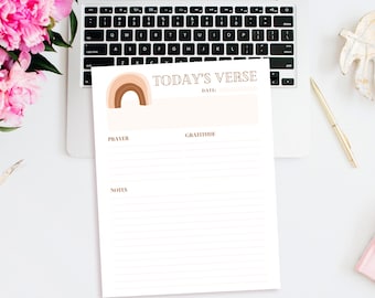 Bible Verse Notepad: Daily Prayer & Gratitude Journal