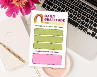 Handmade Daily Gratitude Notepad: Mindfulness & Self-Care