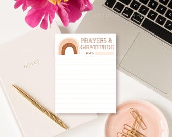 Prayers & Gratitude Notepad: Boho Mindfulness Journal