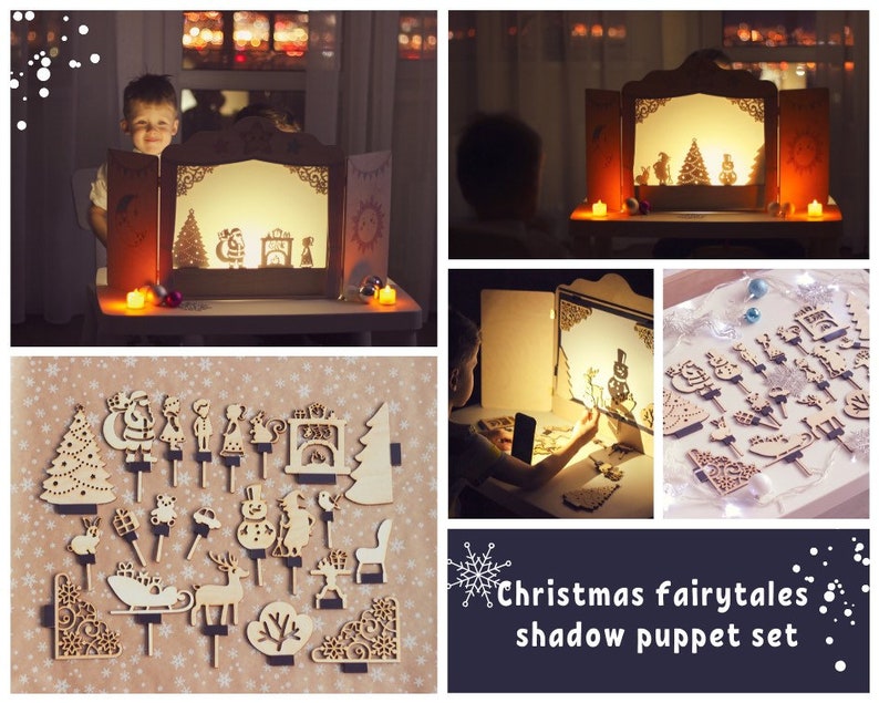 Tabletop Shadow Puppet Theater 2 in 1 Christmas gift for kids Etsy