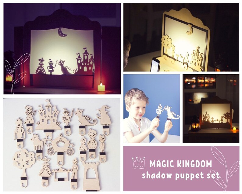 Tabletop Shadow Puppet Theater 2 in 1 Christmas gift for kids Etsy