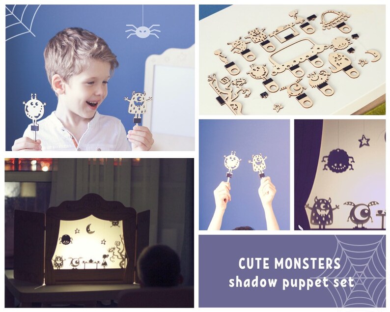 Tabletop Shadow Puppet Theater 2 in 1 Christmas gift for kids Etsy