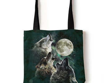 Howling Wolf Moon Heavyweight Canvas Duffel Bag