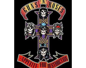 GUNS N/'ROSES Homme Raglan Tee Circle Logo