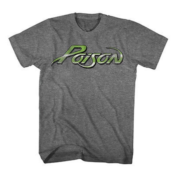 Poison Band Logo Men S Gray T Shirt Etsy