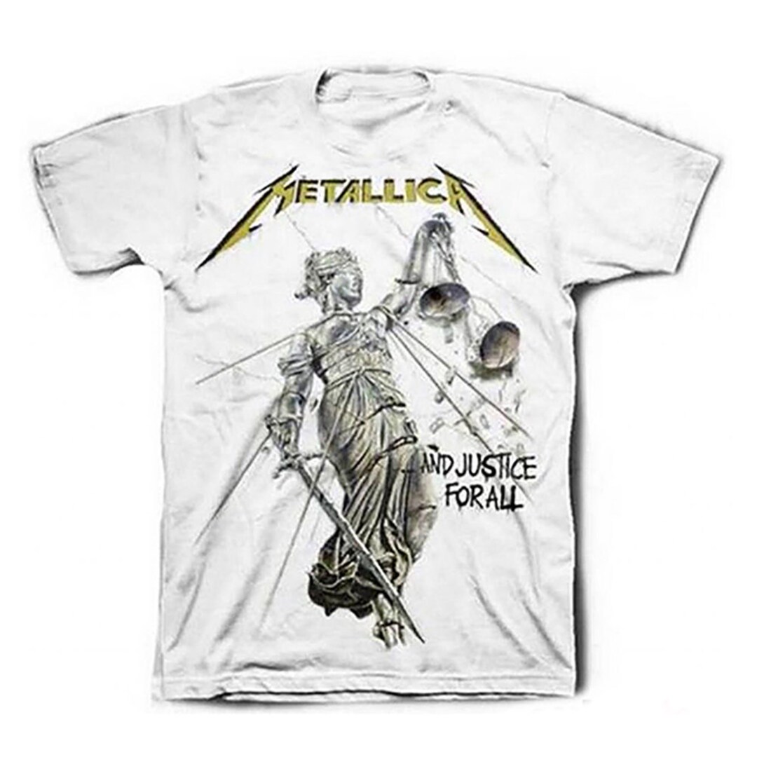 Metallica Justice for All White T-shirt - Etsy