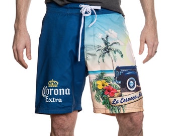 Corona Beer Woody Wagon Board Shorts