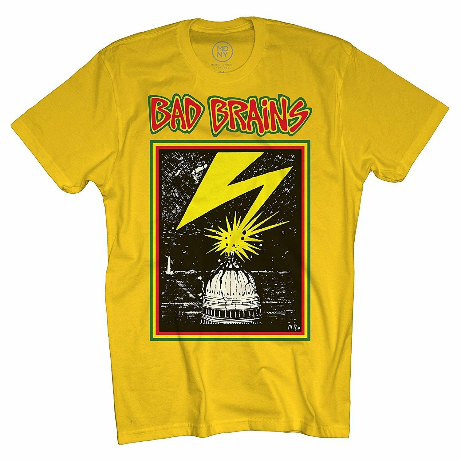 Discover Bad Brains Capitol Logo YELLOW T-Shirt