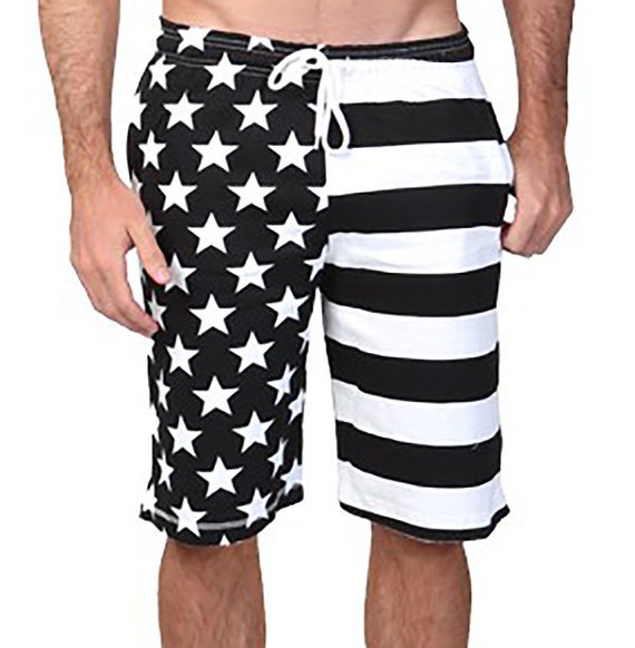 black american flag board shorts