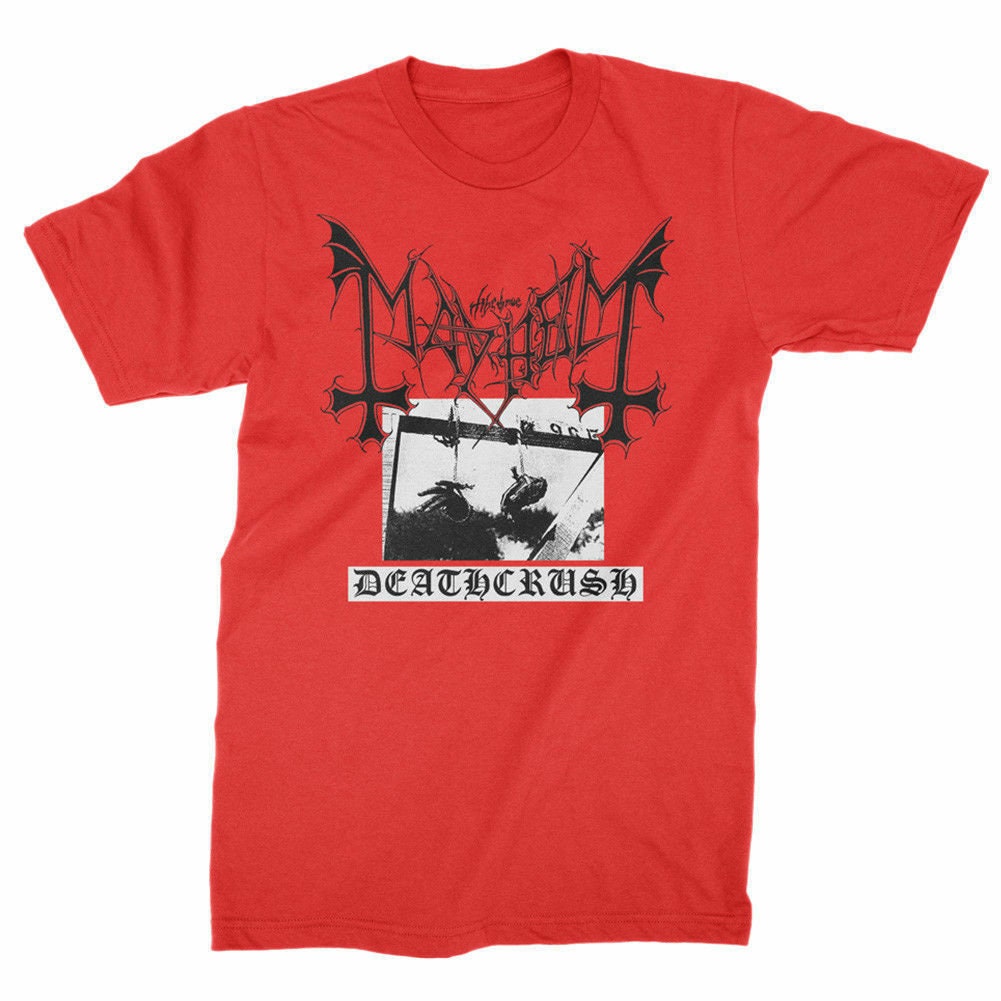Discover Mayhem Deathcrush Red T-Shirt