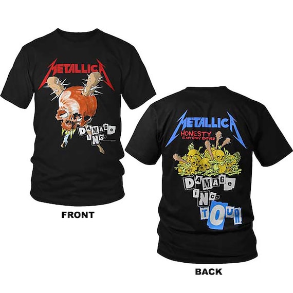 Metallica Damage Inc Skull Tour 1986 T-shirt - Etsy