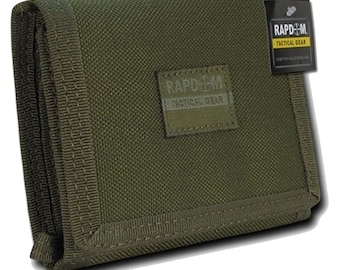 Tactical Tri-Fold Men's Military Style Wallet (Olive Drab)